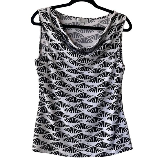 Tahari Arthur‎ S Levine Women's Sleeveless Cowl Neck Blouse Size M - Picture 1 of 7